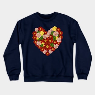 Floral Heart of Flowers Valentines Day Crewneck Sweatshirt